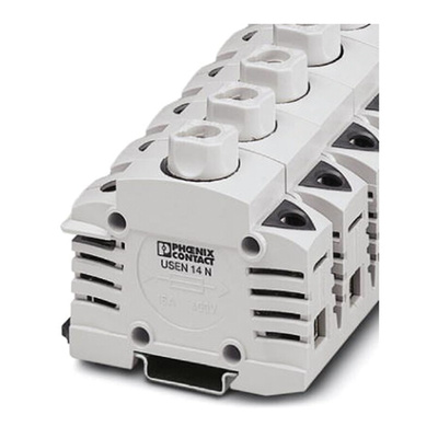 Phoenix Contact USEN Series Grey Fused DIN Rail Terminal, 1.5 → 35mm², Single-Level, Screw Termination, Fused