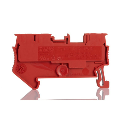 Phoenix Contact Red Feed Through Terminal Block, 0.14 → 1.5mm², Single-Level