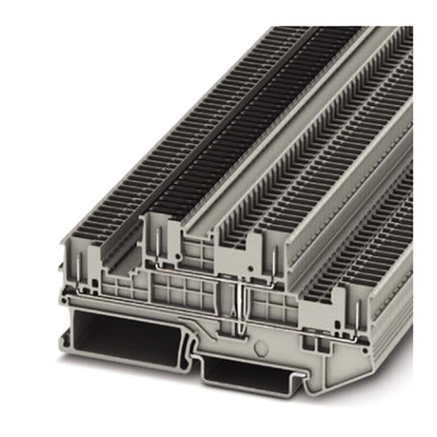 Phoenix Contact PTTB 1.5/S/4P-PV Series Grey Double Level Terminal Block, 0.14 → 1.5mm², Double-Level, Plug In