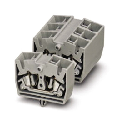 Phoenix Contact MSDB Series Yellow Feed Through Terminal Block, Single-Level, Spring Clamp Termination