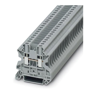 Phoenix Contact UT 4-CB BN Series Brown Feed Through Terminal Block, 0.14 → 6mm², Single-Level, Screw Termination