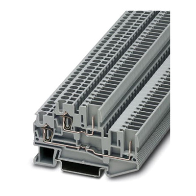 Phoenix Contact STTB 2.5/2P SO Series Grey Double Level Terminal Block, 0.08 → 4mm², Double-Level, Spring Clamp