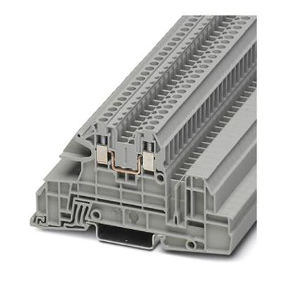 Phoenix Contact UTI 2.5-L Series Grey DIN Rail Terminal Block, 0.2 → 4mm², Triple-Level, Screw Termination