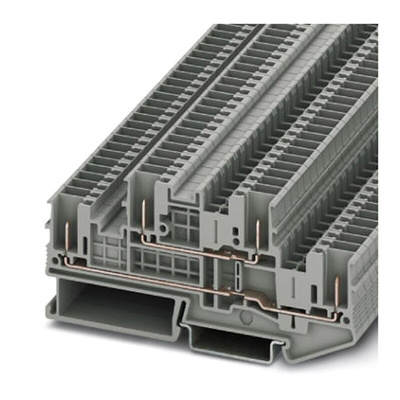 Phoenix Contact STTB Series Grey Double Level Terminal Block, Double-Level, Spring Clamp Termination