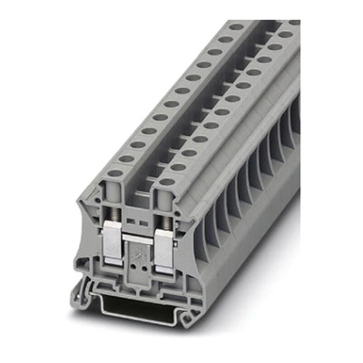 Phoenix Contact UT 10 SL Series Grey Feed Through Terminal Block, 0.5 → 16mm², Single-Level, Screw Termination