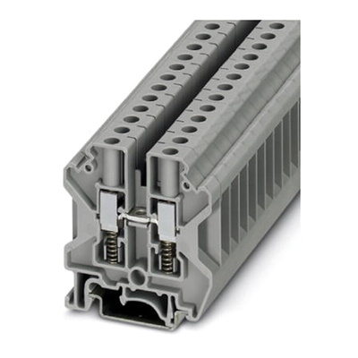 Phoenix Contact USST 6 Series Grey Feed Through Terminal Block, 0.2 → 10mm², Single-Level, Screw Termination
