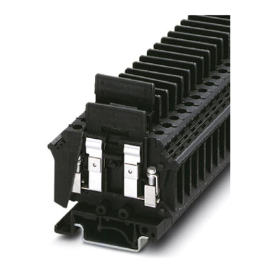 Phoenix Contact UK Series Blue Fused DIN Rail Terminal, 1-Level, Screw Termination, Fused