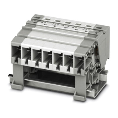 Phoenix Contact PPC 6-NS/1-L Series Grey DIN Rail Connector, Single-Level, Plug In Termination