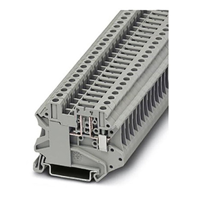 Phoenix Contact UT 4-TG-EX Series Grey Disconnect Terminal Block, Single-Level, Screw Termination