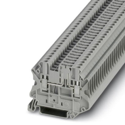 Phoenix Contact UT 2.5-TG-P/P Series Grey Disconnect Terminal Block, Single-Level, Screw Termination