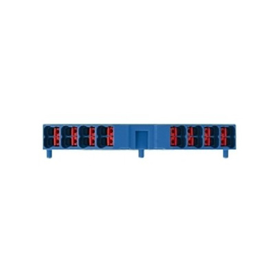 Weidmuller P Series Blue DIN Rail Terminal Block, Quadruple-Level, Push In Termination