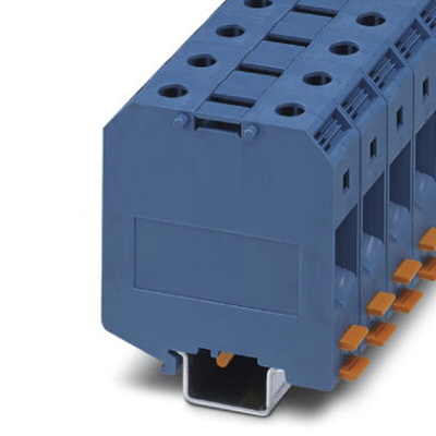 Phoenix Contact UKH50-IB BU Series Blue DIN Rail Terminal Block, 16 → 50mm², Single-Level, Screw Termination
