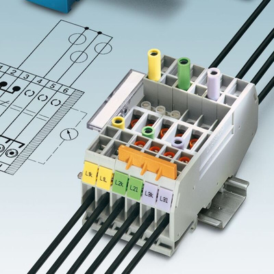 Phoenix Contact URTK 6 Series Grey Test Disconnect Terminal Block, 0.5 → 10mm², Single-Level, Screw Termination