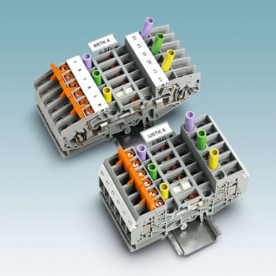 Phoenix Contact URTK 6 Series Grey Test Disconnect Terminal Block, 0.5 → 10mm², Single-Level, Screw Termination