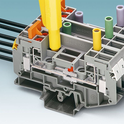 Phoenix Contact URTK 6 Series Grey Test Disconnect Terminal Block, 0.5 → 10mm², Single-Level, Screw Termination