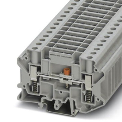 Phoenix Contact USST 6-T/SB Series Grey Disconnect Terminal Block, Single-Level, Screw Termination