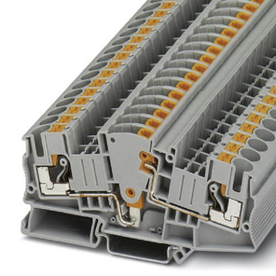 Phoenix Contact PTME 6 Series Grey Disconnect Terminal Block, 0.5 → 10mm², Single-Level, Push In Termination