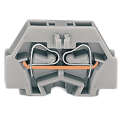 Wago 260 Series Grey End Terminal Block, 1.5mm², Single-Level, Cage Clamp Termination