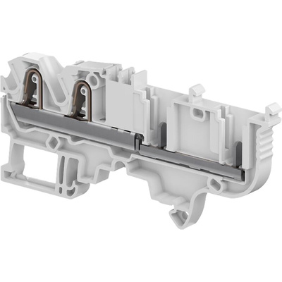 Entrelec SNK Series Grey Terminal Block, 0.5 → 6mm², Single-Level, Spring Clamp Termination