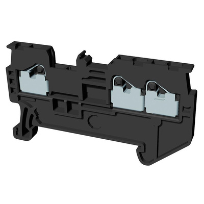 Omron XW5T Series Grey Non-Fused DIN Rail Terminal, 1.5mm², Single-Level, Push In Termination