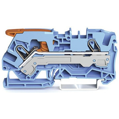 Wago TOPJOB S, 2106 Series Blue Feed Through Terminal Block, 6mm², Single-Level, Push-In Cage Clamp Termination, ATEX,