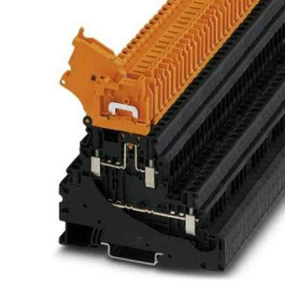 Phoenix Contact UT Series Black Disconnect Terminal Block, Screw Termination