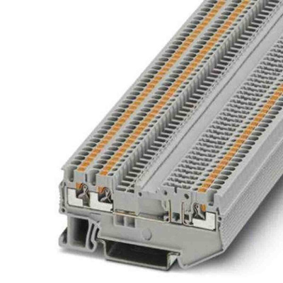 Phoenix Contact PT Series Grey Disconnect Terminal Block, Push In Termination