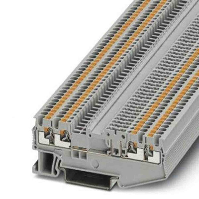 Phoenix Contact PT Series Grey Disconnect Terminal Block, Push In Termination