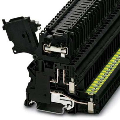 Phoenix Contact UT Series Black DIN Rail Terminal Block, Single-Level
