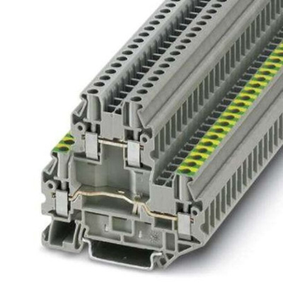 Phoenix Contact UTTB 4 Series Grey DIN Rail Terminal Block, 0.14 → 6mm², Screw Termination