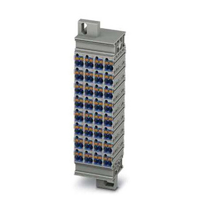 Phoenix Contact 5/32-2H /BU 19Z, PTMC 1 Series Grey DIN Rail Terminal Block, 0.14 → 2.5mm², Push In Termination