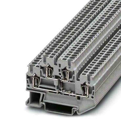 Phoenix Contact 5-R10K, STTB 2 Series Grey Component Terminal Block, 0.08 → 4mm², Spring Cage Termination