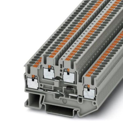 Phoenix Contact PTTB 2.5-DIO/UL-UR Series Grey Component Terminal Block, 0.14 → 4mm², Push In Termination
