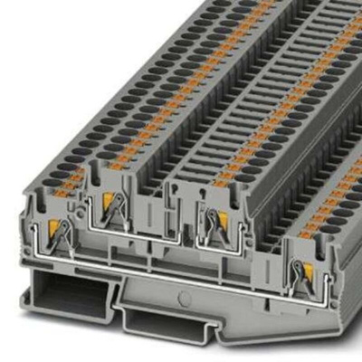 Phoenix Contact PTTB 4-TG Series Grey Disconnect Terminal Block, 0.2 → 6mm², Push In Termination