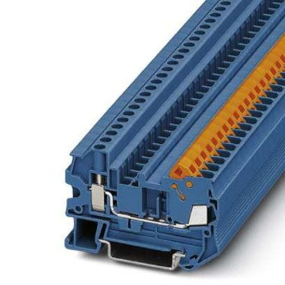 Phoenix Contact 5, QTCU 2 Series Blue Feed Through Terminal Block, 0.5 → 2.5mm², Screw Termination, ATEX