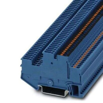 Phoenix Contact PTTB 1.5/S/2P-PV BU Series Blue Double Level Terminal Block, 0.14 → 1.5mm²