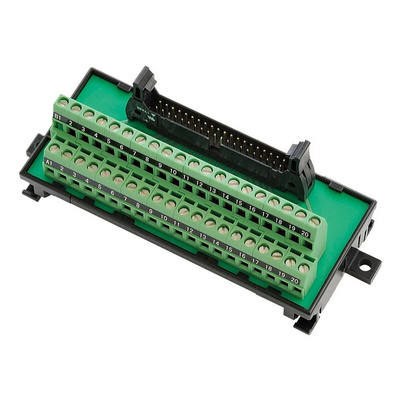 Omron XW2R Series DIN Rail Terminal Block, Screw Termination