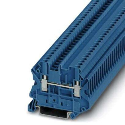 Phoenix Contact 5-MTD BU, UT 2 Series Blue Feed Through Terminal Block, 4mm², Screw Termination