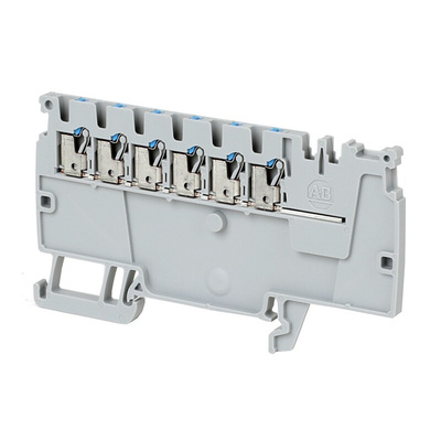 Rockwell Automation 1492-P Series Grey Feed Through Terminal Block