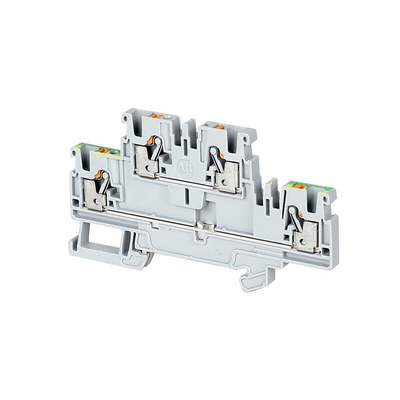 Rockwell Automation 1492-P Series Grey Feed Through Terminal Block