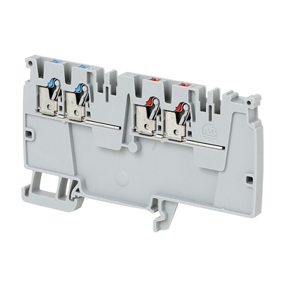 Rockwell Automation 1492-P Series Grey DIN Rail Terminal Block, 2.5mm², Push In Termination, ATEX