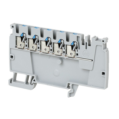 Rockwell Automation 1492-P Series Grey DIN Rail Terminal Block, 2.5mm², Push In Termination, ATEX