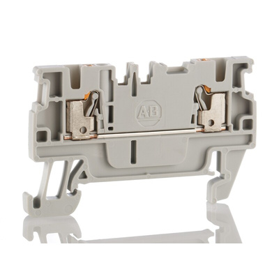 Rockwell Automation 1492-P Series Grey DIN Rail Terminal Block, 1.5mm², Push In Termination, ATEX