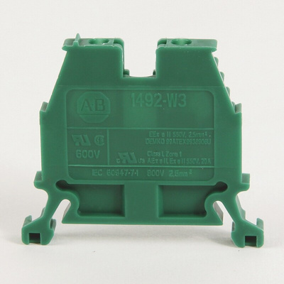 Rockwell Automation 1492-W Series Grey Feed Through Terminal Block, Screw Termination