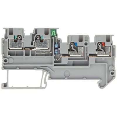 Siemens 8WH6003 Series Grey DIN Rail Terminal Block, 1.5mm², Triple-Level, Plug In Termination