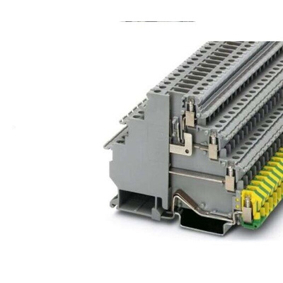 Phoenix Contact 5-D/TG/D/PE, VIOK 1 Series Grey Terminal Block, 2.5mm², 4-Level, Screw Termination