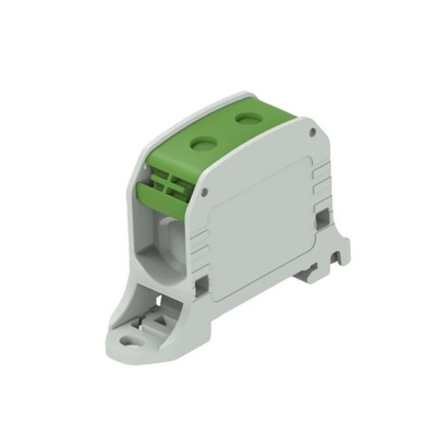 Entrelec 1SNF Series Green, Grey Terminal Block, 2-Level, Cable Termination