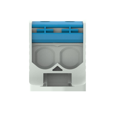 Entrelec 1SNF Series Blue, Grey Terminal Block, 4-Level, Cable Termination