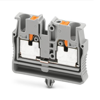 Phoenix Contact Grey Feed Through Terminal Block, 2-Level, Push In Termination