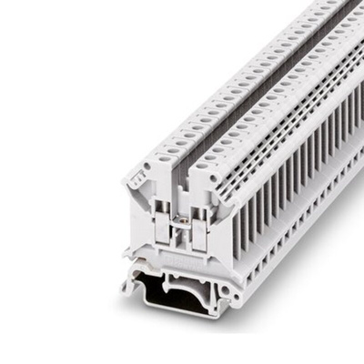 Phoenix Contact UK 5 N WH Series White Feed Through Terminal Block, 4mm², 1-Level, Screw Termination